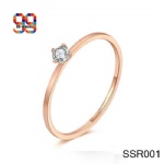 Surgical stainless steel gold wedding ring SSR-001