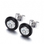 Ceramic silver earrings